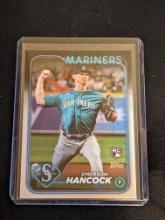 Emerson Hancook 2024 Topps MLB Rookie Card #39 Seattle Mariners
