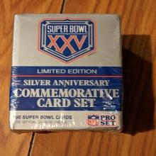 Proset Super Bowl XXV Silver Anniversary Commemorative Factory Sealed Card Set