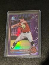 124/250 SP 2022 Bowman Draft Chrome Purple Refractor 1st Landon Sims