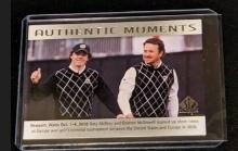 Rory Mcllroy and Graene Mcdowell Upper Deck authentic moments 2013 SP authentic