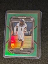 Quentin Johnston, 2023 Panini Prizm, Green Prizm, Los Angeles Chargers, RC