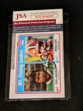 Brian Sipe autographed card with JSA COA/ witnessed