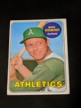 1969 Topps #655 Mike Hershberger Vintage Oakland Athletics Baseball Card