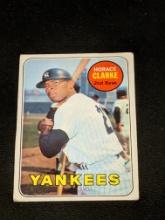 1969 Topps Baseball Card #87 Horace Clarke - Yankees