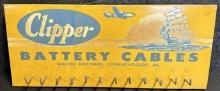 1950s Clipper Batter Cables Waslk Brothers Advertising Store Display Rack Sign