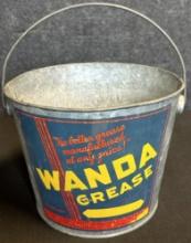 Wanda Grease 10 LB Cato Oil & Grease Co Oklahoma City Bucket Pail w/ Handle
