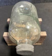 Early 1900s Glass Camp Minnow Trap Checotah Oklahoma w/ Stand