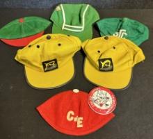 Lot 6 Early 1930s-40s NOS Wool Fitted Fishing & Baseball Cap Hat 7 1/4 7 3/8