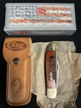 NOS Case & Sons Cutlery No 00189 Rosewood Standard Jig Folding Hunter Knife w/ Sheath