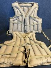 Pair APCO 1940s Speed Boat Vest Life Jackets Excellent Condition