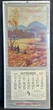 1937 Hercules Gun Powder Co Calendar Titled "Autumn Fields"