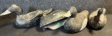 Lot 4 Early 1900s Wooden Duck Decoys: 1 Attributed Tobin Meldrum