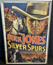 Buck Jones Silver Spurs w/ Muriel Evans 1 Sheet Movie Poster by Portal Productions