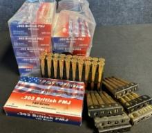 230 Rounds .303 British FMJ by Hotshot (10 Boxes) + 6 5 Round Clips