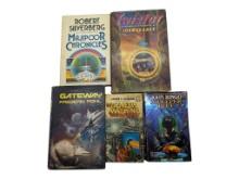 Lot of 5 Sci-fi Books- Robert Silverberg, John Cramer, Frederik Pohl & more