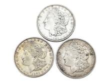 Lot of 3 Morgan Silver Dollars - 1921-D, 1921 & 1921-D