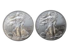 Lot of 2 - 2009 American Silver Eagle Dollars
