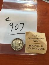 1946 Half Dollar Commemorative Coin-Booker T. Washington 90% Silver