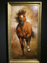 Johnny Barnes Mystical Beauty Galloping Horse Oil Painting