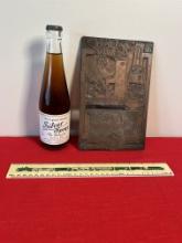 Fitgers Brewery Prohibition Silver Spray Print Plate & Bottle