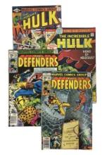 Lot of 4 | Rare Vintage Marvelâ€™s Hulk and The Defenders Comic Books