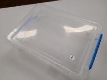 Plastic Scrapbook plastic storage container with lid