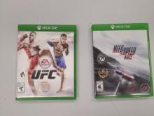 XBOX One Video Games lot: UFC, Need for Speed Rivals