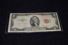 1953-b $2 Red Seal Star Note
