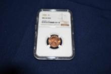 1969 One Cent Graded Ms66 Rd By Ngc