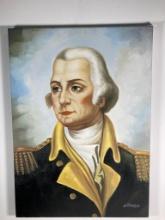 George Washington Oil On Canvas Portait