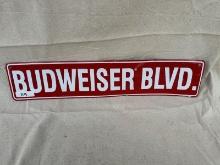 Budweiser BLVD Metal Sign