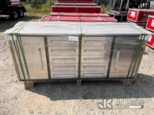 (Shrewsbury, MA) Steelman 7ft Work Bench With 10 Drawers & 2 Cabinets (New/Unused) (Silver) NOTE: Th