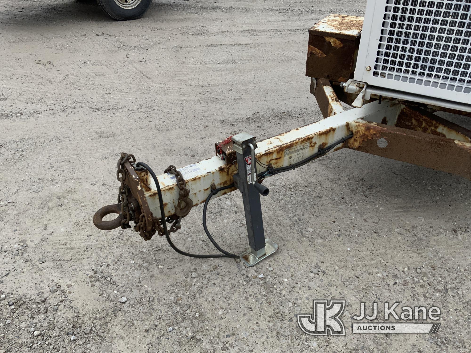 (Fort Wayne, IN) 2016 Morbark M12D Chipper (12in Drum), trailer mtd. NO TITLE) (Runs & Operates) (Ru