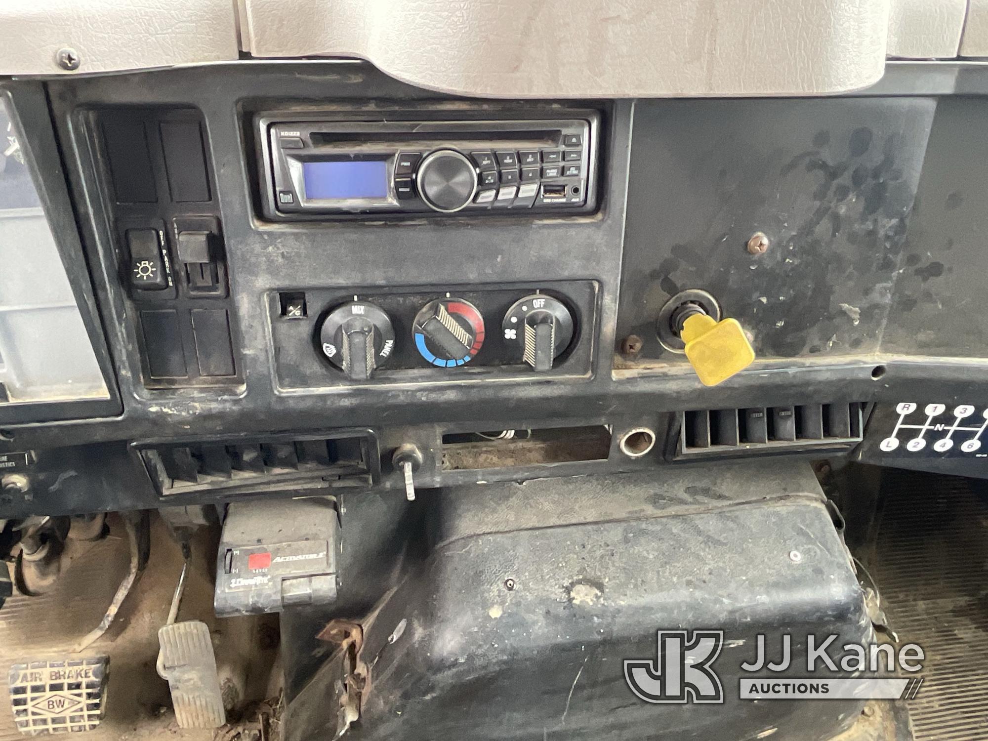 (Orleans, IN) 2000 International 4900 Reel Loader Truck, Reel With Pipe Will Be Removed. Water Tank