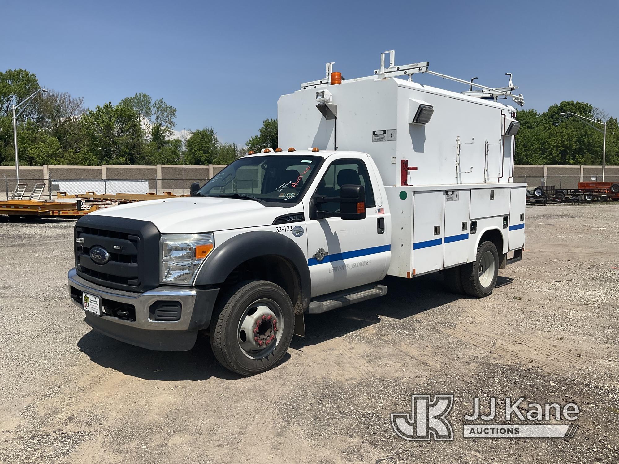 (Plymouth Meeting, PA) 2012 Ford F450 Enclosed Service Truck Runs & Moves, Body & Rust Damage