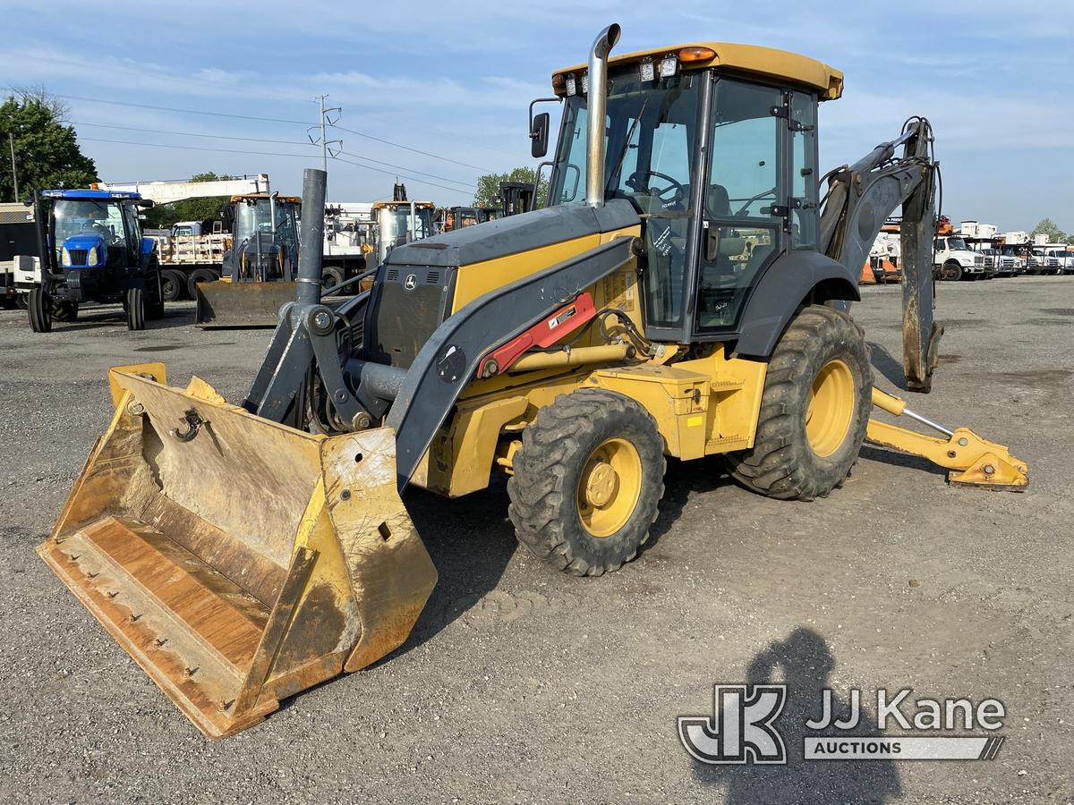 (Plymouth Meeting, PA) 2014 John Deere 410K 4x4 Tractor Loader Backhoe No Title) (Runs Moves & Opera