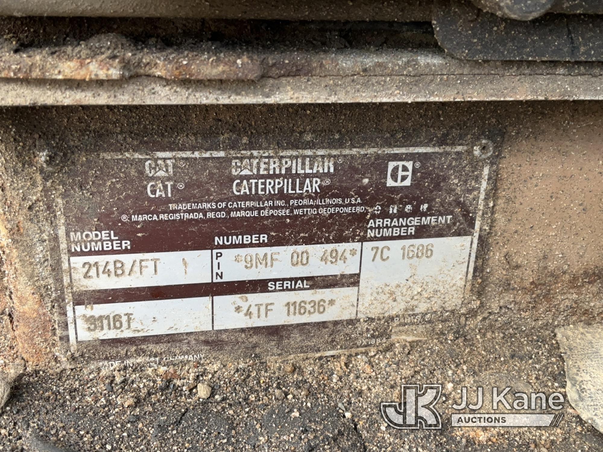 (Bellport, NY) 1994 Caterpillar 214BFT Rubber Tired Hydraulic Excavator Runs, Not Operating or Movin