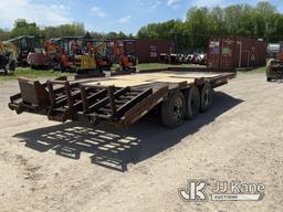 (Charlotte, MI) 1995 Scott Tri-Axle Tagalong Equipment Trailer Rotted Deck Boards