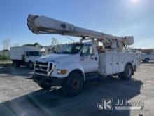 (Plymouth Meeting, PA) Altec AM55, Over-Center Material Handling Bucket Truck rear mounted on 2011 F