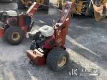 (Rome, NY) 2001 Ditch Witch 100SX Walk-Behind Cable Plow Not Running, Damaged, Missing Parts, Condit