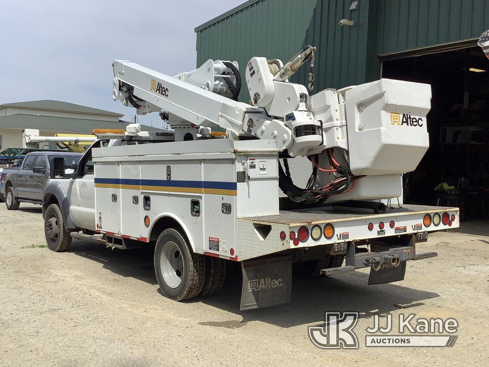 (Harmans, MD) Altec AT40M, Articulating & Telescopic Material Handling Bucket Truck mounted behind c