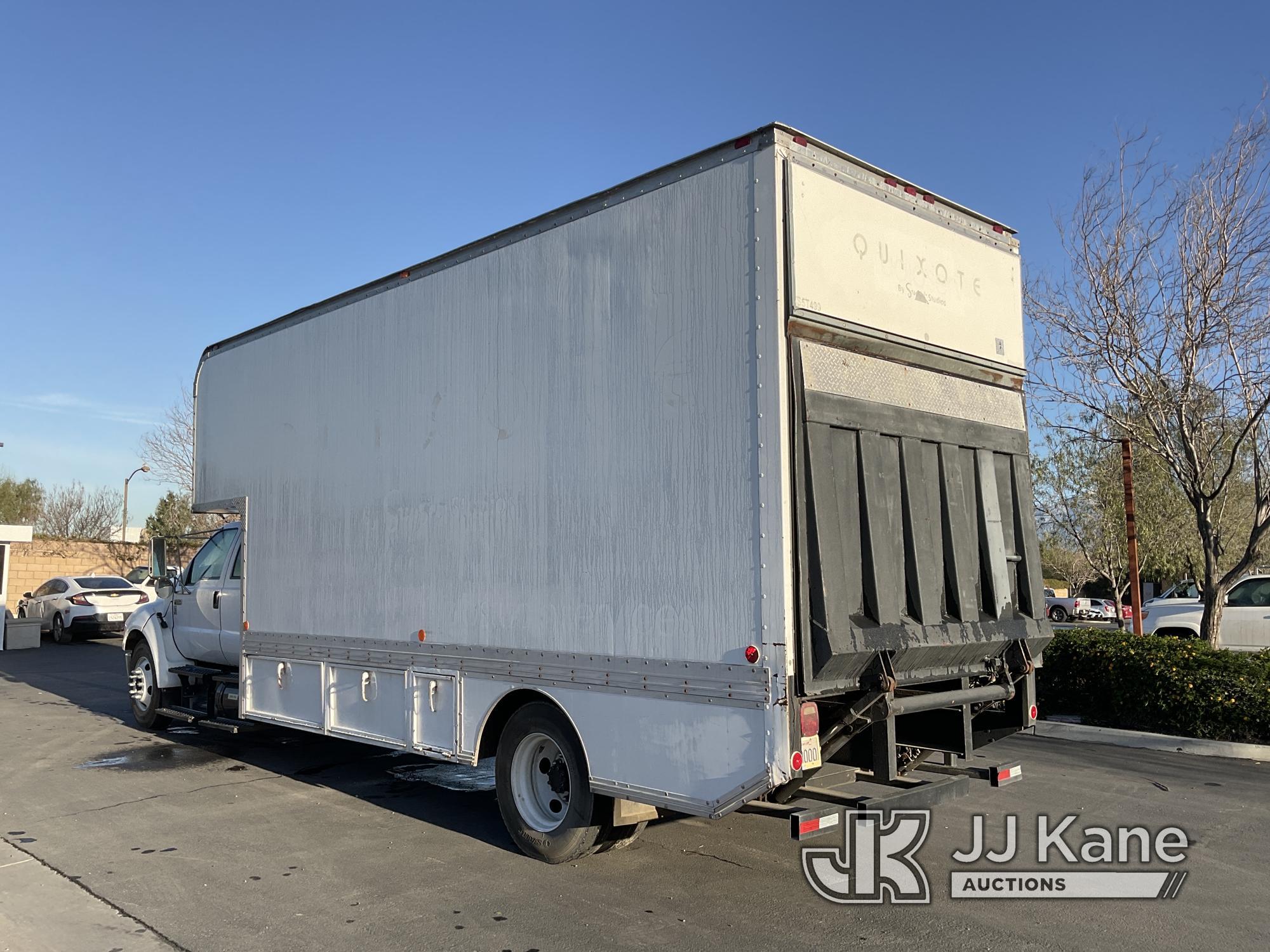 (Jurupa Valley, CA) 2007 Ford F650 Crew Cab Van Body Truck Runs & Moves (ABS Light On), Must Be Regi