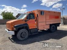 2005 GMC C6500 Chipper Dump Truck Not Running, Condition Unknown, Parts Missing) (Seller States: Mis