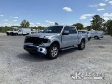 2012 Ford F150 4x4 Crew-Cab Pickup Truck Runs & Moves) (Wrecked, Front End Damage, Bumper Is Hitting