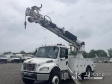 Altec DC47TR, Digger Derrick rear mounted on 2017 Freightliner M2 106 4x4 Utility Truck Runs, Moves 