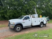 2016 RAM 5500 4x4 Mechanics Service Truck Runs & Moves) (Body Damage, Outriggers and Crane Operate