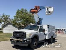Altec AT37G, Bucket Truck mounted behind cab on 2011 Ford F550 4x4 Service Truck Runs, Moves & Opera