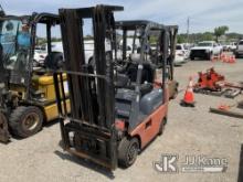 2018 Toyota 7FGCU18 Solid Tired Forklift Does Not Run - Per Seller, No Key, Condition Unknown