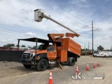 (Charlotte, MI) Altec LR756, Over-Center Bucket Truck mounted behind cab on 2013 Ford F750 Chipper D