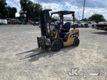 (Charlotte, NC) Caterpillar P5000, 4,000# Solid Tired Forklift Duke Unit) (Runs, Moves & Operates) (